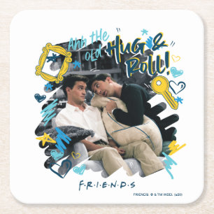 FRIENDS™ De Oude Knuffel & Rol Kartonnen Onderzetters