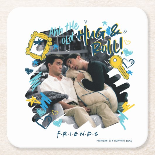 FRIENDS™ | De Oude Knuffel & Rol Kartonnen Onderzetters (Voorkant)