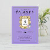 FRIENDS™ | De uitnodiging voor de babyborrel (Staand voorkant)