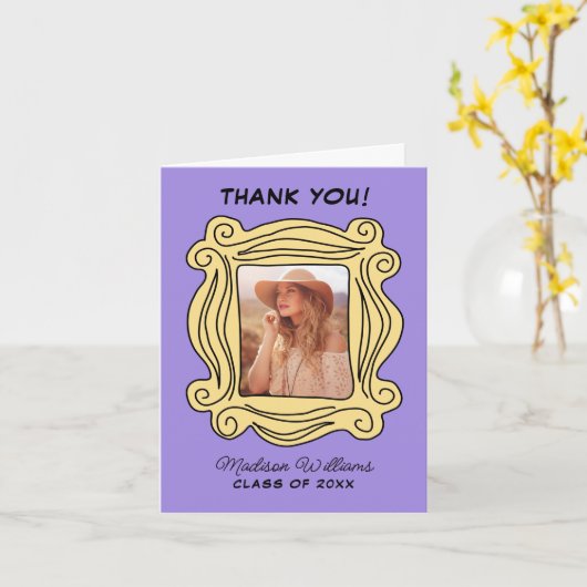 FRIENDS™ Degene met het Afstuderen - Dank je Kaart (Gele Bloem)