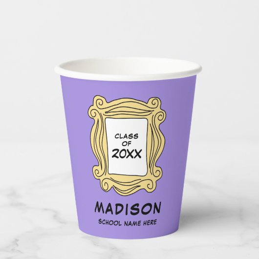 FRIENDS™ Die met het Afstuderen Papieren Bekers (Voorkant)