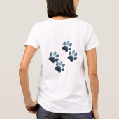Friends dog sparkle dark blue paw T-Shirt (Achterkant)