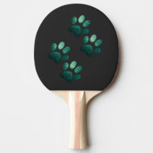 Friends dog sparkle dark green Ping Pong Paddle