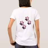 Friends dog sparkle dark red paw T-Shirt (Achterkant)