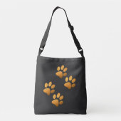 Friends dog sparkle oranje crossbody tas (Achterkant)