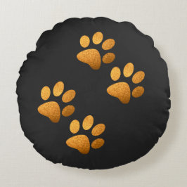 Friends dog sparkle oranje rond kussen