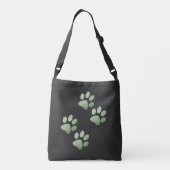 Friends dog sparping light green crossbody tas (Achterkant)