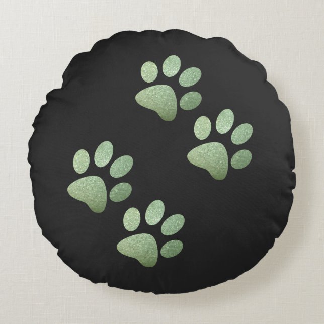 Friends dog sparping light green rond kussen (Voorkant)