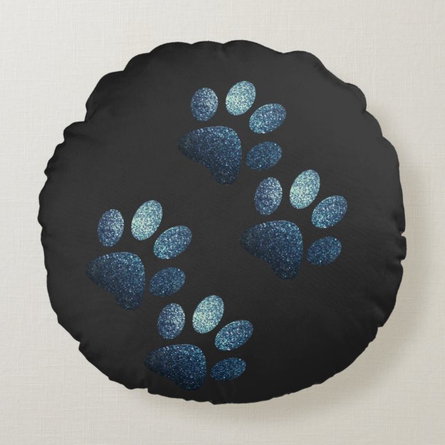 Friends dog sparren donkerblauw rond kussen (Voorkant)