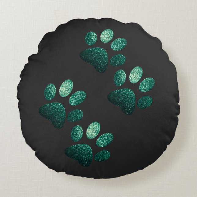 Friends dog sparren donkergroen rond kussen (Voorkant)