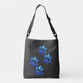 Friends dog sparren helder blauw crossbody tas (Achterkant)