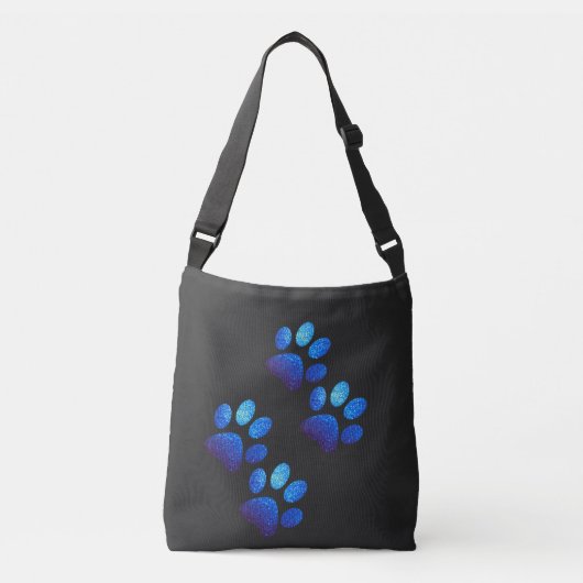 Friends dog sparren helder blauw crossbody tas (Voorkant)