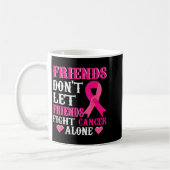 Friends Don't Fight Alone Breast Cancer Awareness  Koffiemok (Links)