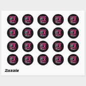 Friends Don't Fight Alone Breast Cancer Awareness Ronde Sticker (Vel)