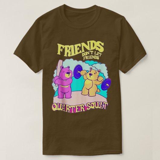Friends Dont laat vriendenklooster van het kwartpl T-shirt (Design voorkant)