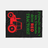Friends Dont Let Friends Drive Red Tractors  Fleece Deken (Voorkant (Horizontaal))