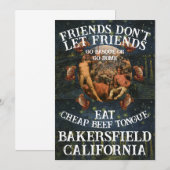 Friend's don't let Friends Eat Cheap Beef Tongue Kaart (Voorkant / Achterkant)