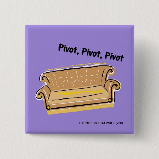 FRIENDS™ | Draaien Vierkante Button 5,1 Cm (Voorkant)