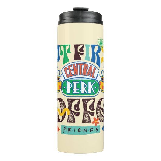 FRIENDS™ | Eerst Koffie Fel Grafisch Thermosbeker (Voorkant)