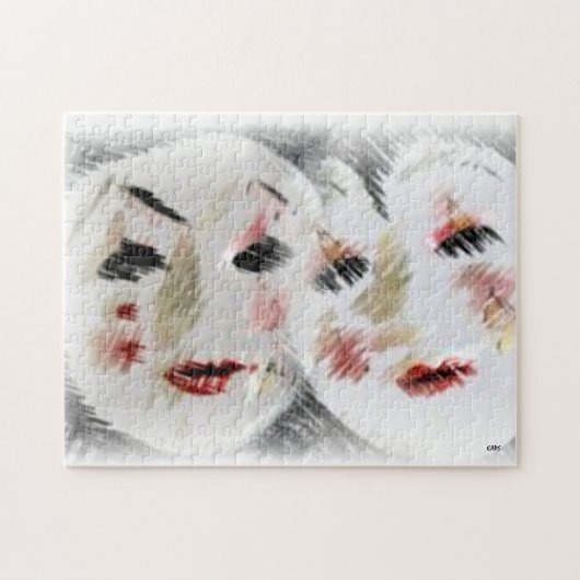 Friends Face Facing Abstract Legpuzzel (Horizontaal)