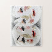 Friends Face Facing Abstract Legpuzzel (Verticaal)
