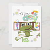 Friends Family Frog Happy Birthday Uitnodiging (Voorkant)