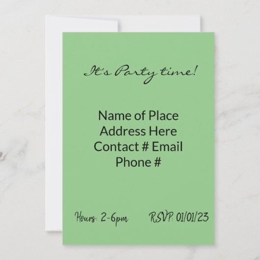 Friends Family Frog Happy Birthday Uitnodiging (Achterkant)