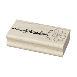 Friends floral stamp rubberstempel