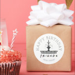 FRIENDS™-fontein | Happy Birthday Gift Label<br><div class="desc">Deze geweldige afbeelding is voorzien van de fontein van FRIENDS™.</div>