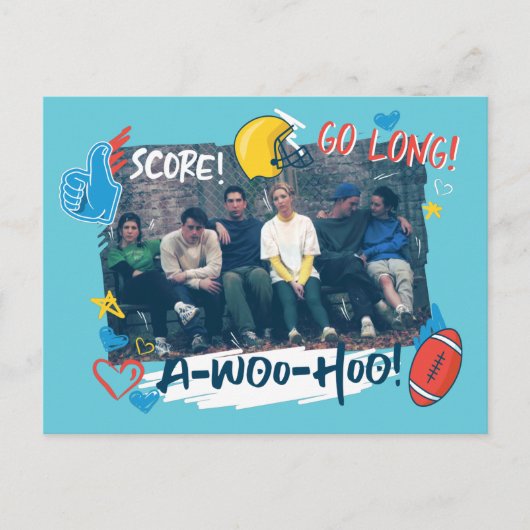 FRIENDS™ | FOOTBALL UITNODIGING BRIEFKAART (Voorkant)