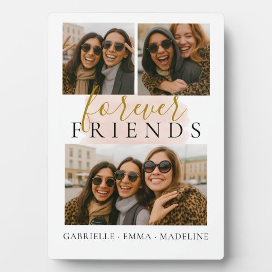 Friends Forever 3 Fotocollage Keepsake Fotoplaat (voorkant)