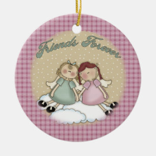 Friends Forever Angels kerstversiering Keramisch Ornament