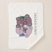 "FRIENDS FOREVER" beer sherpa soft deken. Sherpa Deken (Voorkant)