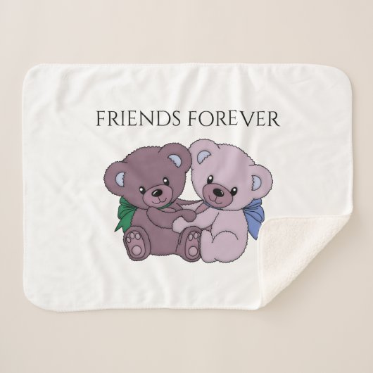 "FRIENDS FOREVER" beer sherpa soft deken. Sherpa Deken (Voorkant (horizontaal))