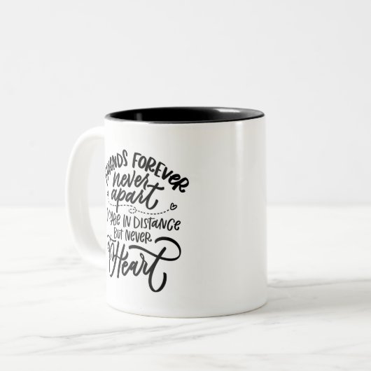 Friends Forever Bijgewerkte Mok van tweetone koffi (Voorkant links)