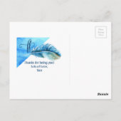 Friends Forever Briefkaart Blue Waterverf Feather (Achterkant)