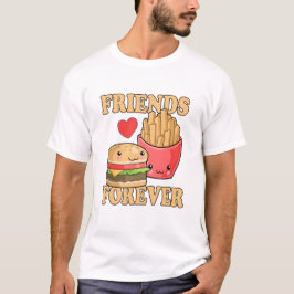Friends Forever Burger en Fries Humor T-shirt
