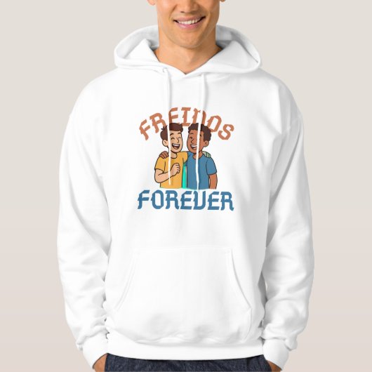 Friends Forever – Cartoon Design Hoodie (Voorkant)