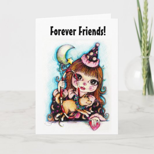 Friends Forever Circus Dog Card Kaart (Voorkant)