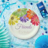Friends Forever Colorful Daisies Papieren Bordje (Feest)