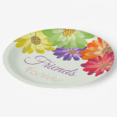 Friends Forever Colorful Daisies Papieren Bordje (Gekanteld)