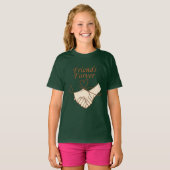 Friends Forever Cute Hand-in-Hand Girls’ T-Shirt (Voorkant volledig)