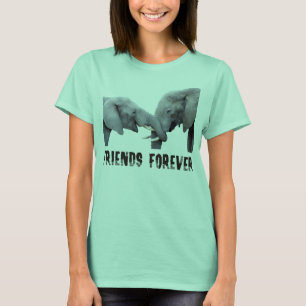 Friends Forever Elephants omhelzen / omarmen T-shirt