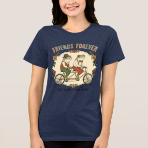 Friends Forever Frog Bicycle T-Shirt – Whi
