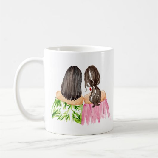 Friends Forever Gift Mok Black hair en Brunette (Links)