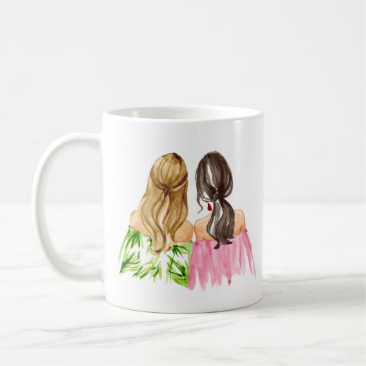 Friends Forever Gift Mok Blonde en Brunette (Links)