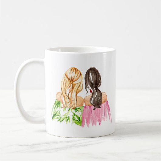Friends Forever Gift Mok Blonde en Brunette (Links)
