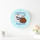 Friends Forever Happy Poo en TP Clock Grote Klok (Huis)