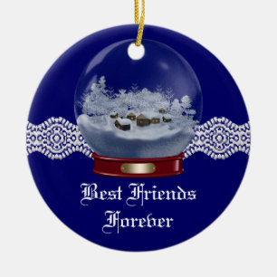 Friends Forever Heart kerstversiering Keramisch Ornament