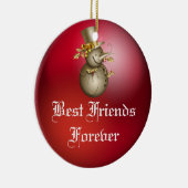 Friends Forever Heart kerstversiering Keramisch Ornament (Rechts)